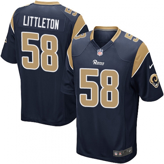 Men's Nike Los Angeles Rams #58 Cory Littleton Game Navy Blue Team Color NFL Jersey - Ujersey