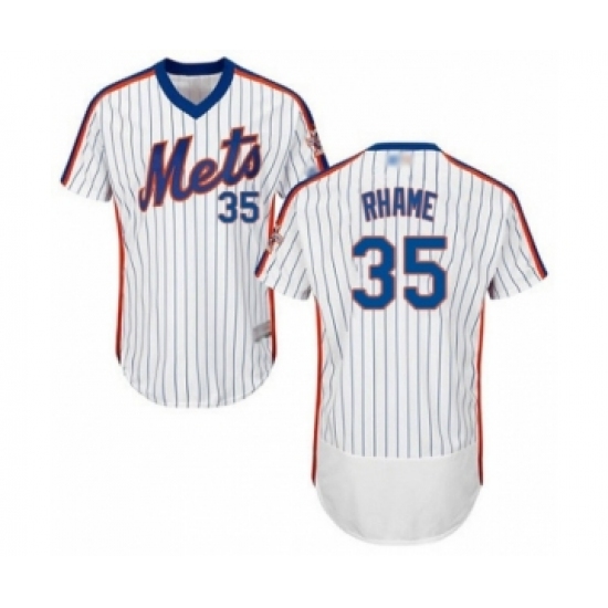 Men's New York Mets #35 Jacob Rhame White Alternate Flex Base Authentic Collection Baseball Player Jersey - Ujersey