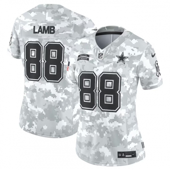 Women's Dallas Cowboys #88 CeeDee Lamb 2024 F.U.S.E Arctic Camo Salute To Service Limited Stitched Football Jersey(Run Small) - Ujersey