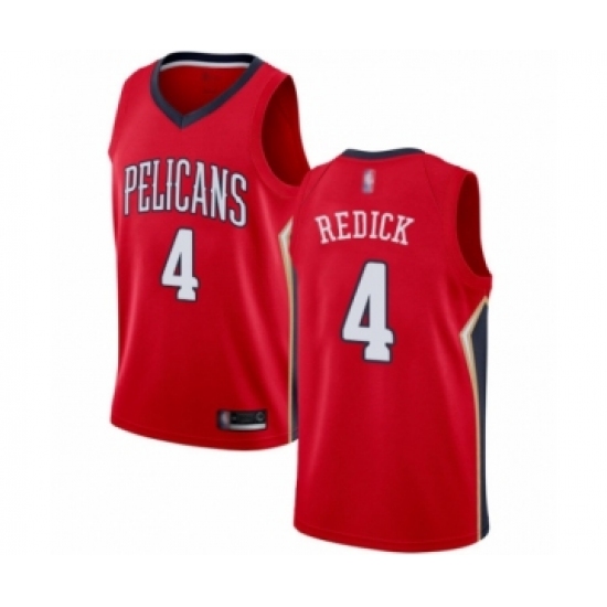 Women's New Orleans Pelicans #4 JJ Redick Swingman Red Basketball Jersey Statement Edition - Ujersey