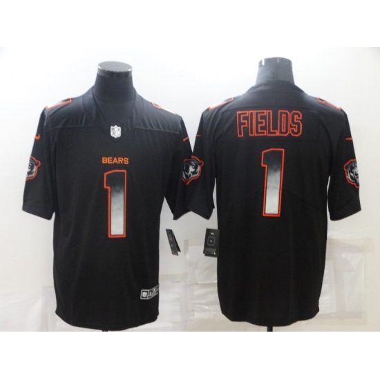 Men's Chicago Bears #1 Justin Fields Black Nike Draft First Round Pick Alternate Limited Jersey - Ujersey