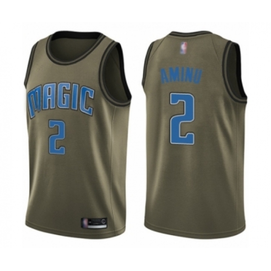 Youth Orlando Magic #2 Al-Farouq Aminu Swingman Green Salute to Service Basketball Jersey - Ujersey