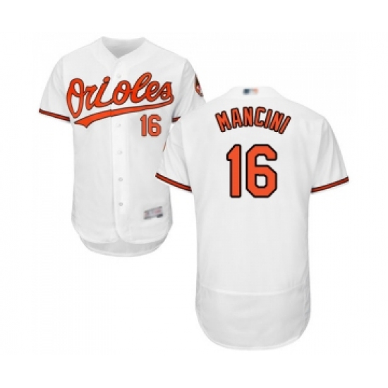 Men's Baltimore Orioles #16 Trey Mancini White Home Flex Base Authentic Collection Baseball Jersey - Ujersey