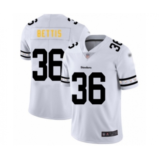 Men's Pittsburgh Steelers #36 Jerome Bettis White Team Logo Fashion Limited Player Football Jersey - Ujersey