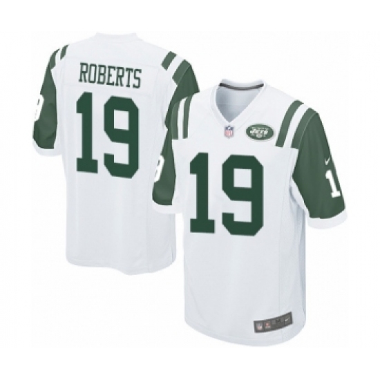 Men's Nike New York Jets #19 Andre Roberts Game White NFL Jersey - Ujersey