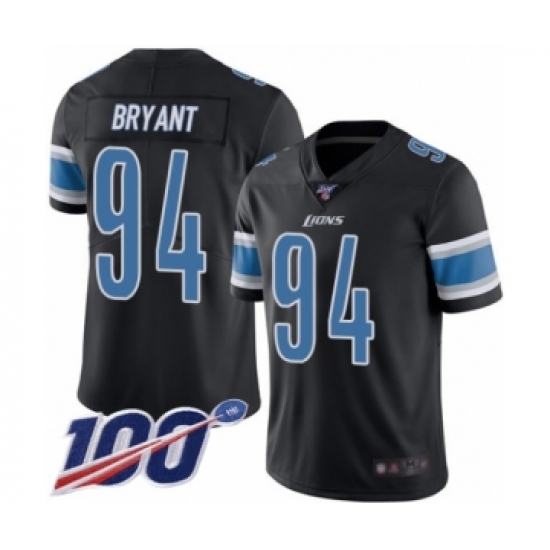 Men's Detroit Lions #94 Austin Bryant Limited Black Rush Vapor Untouchable 100th Season Football Jersey - Ujersey