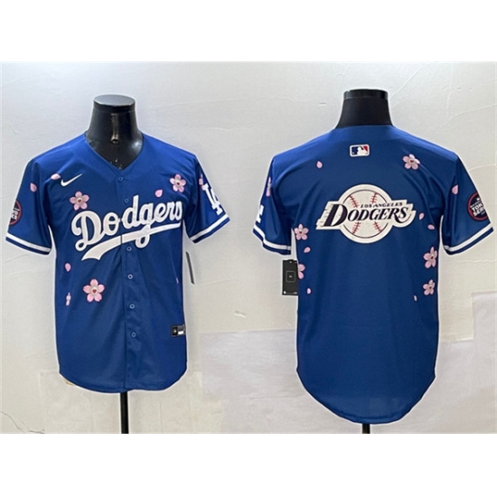 Men's Los Angeles Dodgers Team Big Logo Royal 2025 Tokyo Series Limited Stitched Baseball Jersey - Ujersey