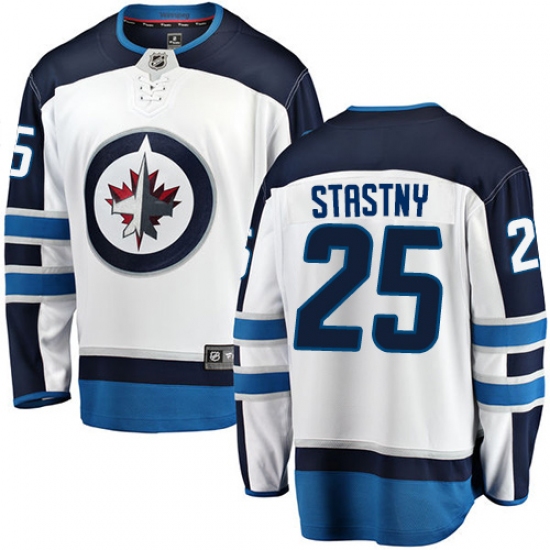 Youth Winnipeg Jets #25 Paul Stastny Fanatics Branded White Away Breakaway NHL Jersey - Ujersey