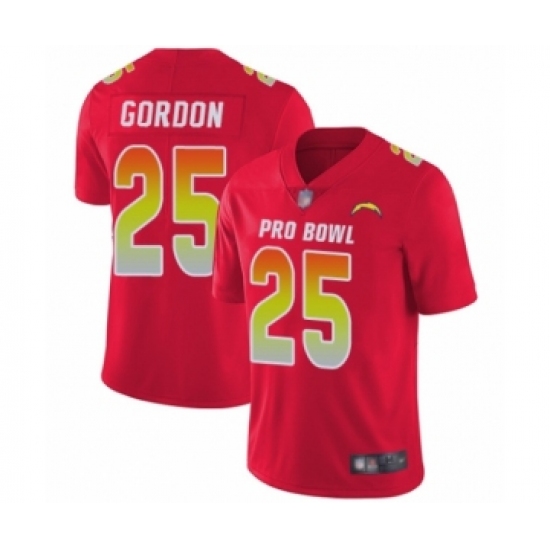 Men's Los Angeles Chargers #25 Melvin Gordon Limited Red AFC 2019 Pro Bowl Football Jersey - Ujersey