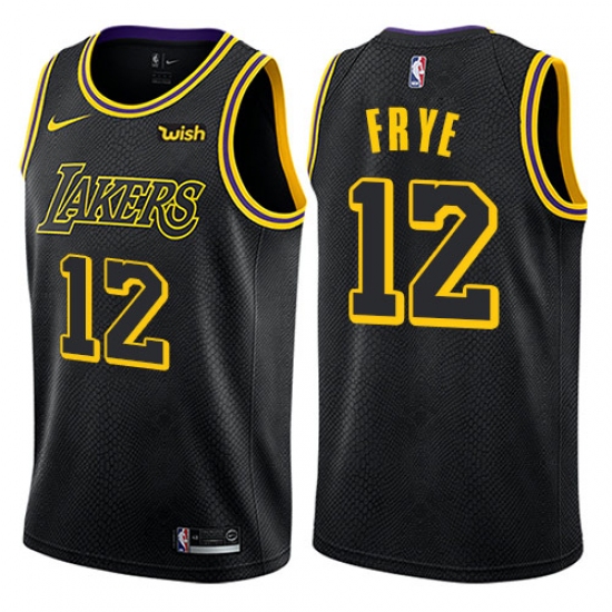 Youth Nike Los Angeles Lakers #12 Channing Frye Swingman Black NBA Jersey - City Edition - Ujersey