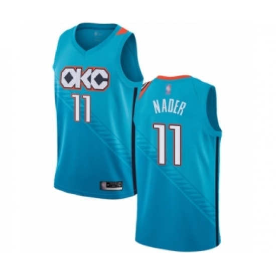 Women's Oklahoma City Thunder #11 Abdel Nader Swingman Turquoise Basketball Jersey - City Edition - Ujersey
