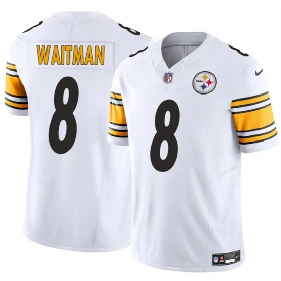 Men's Pittsburgh Steelers #8 Corliss Waitman White 2024 F.U.S.E. Alternate Vapor Untouchable Limited Stitched Jersey - Ujersey