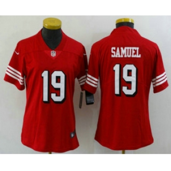 Women's San Francisco 49ers #19 Deebo Samuel New 2021 Color Rush Vapor Untouchable Limited Jersey - Ujersey