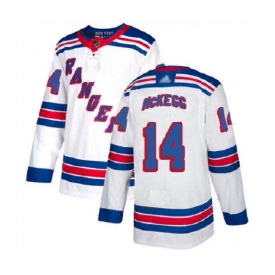 Youth New York Rangers #14 Greg McKegg Authentic White Away Hockey Jersey