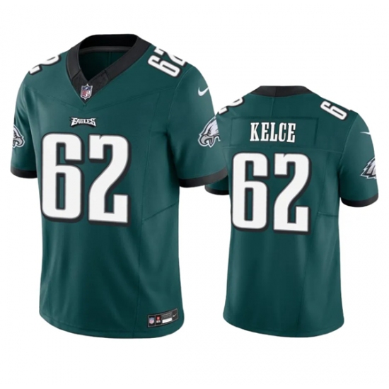 Men's Philadelphia Eagles #62 Jason Kelce Green 2023 F.U.S.E. Vapor Untouchable Limited Stitched Football Jersey - Ujersey