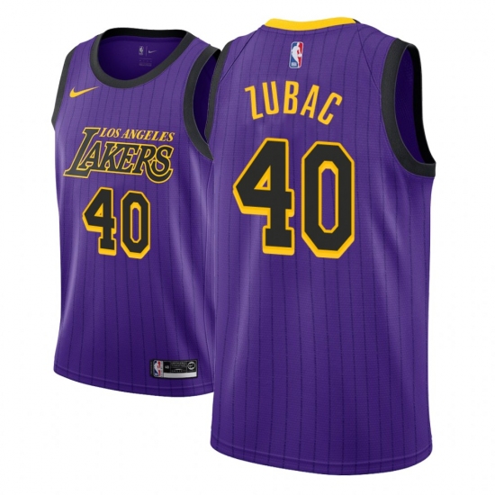 Men NBA 2018-19 Los Angeles Lakers #40 Ivica Zubac City Edition Purple Jersey - Ujersey