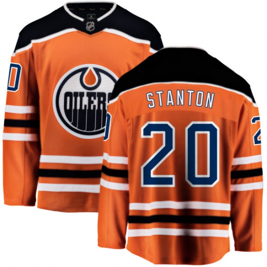 Men's Edmonton Oilers #20 Ryan Stanton Fanatics Branded Orange Home Breakaway NHL Jersey - Ujersey
