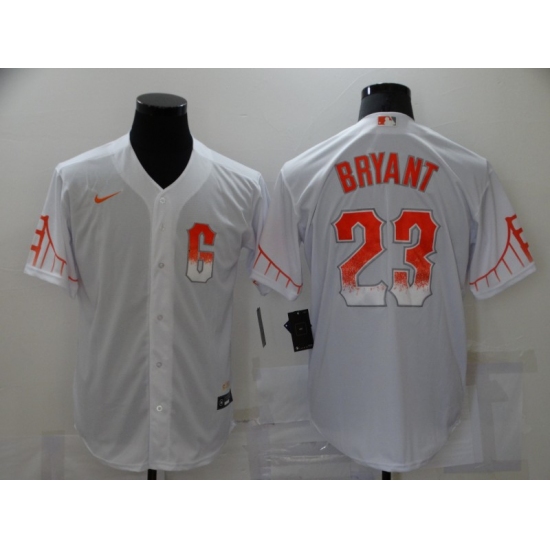 Men's San Francisco Giants #23 Kobe Bryant White 2021 City Connect Replica Player Jersey - Ujersey