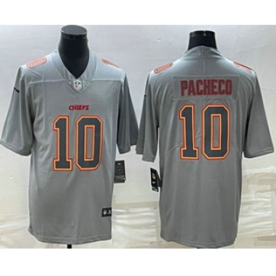 Men's Kansas City Chiefs #10 Isiah Pacheco Gray Atmosphere Fashion Stitched Jersey - Ujersey