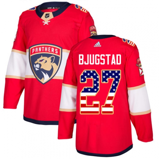 Youth Adidas Florida Panthers #27 Nick Bjugstad Authentic Red USA Flag Fashion NHL Jersey - Ujersey