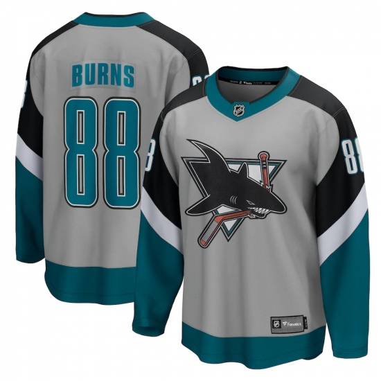 Men's San Jose Sharks #88 Brent Burns Fanatics Branded Gray 2020-21 Special Edition Breakaway Player Jersey - Ujersey