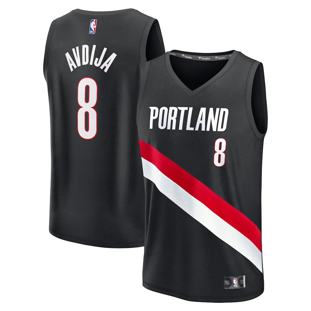 Men's Portland Trail Blazers Deni Avdija Fanatics Black Fast Break Replica Jersey - Icon Edition - ujerseystore