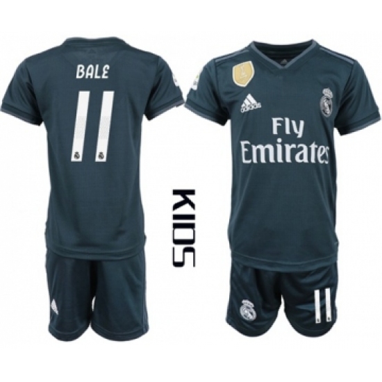 Real Madrid #11 Bale Away Kid Soccer Club Jersey