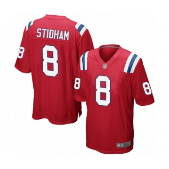 Men's New England Patriots #8 Jarrett Stidham Game Red Alternate Football Jersey - Ujersey