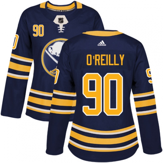 Women's Adidas Buffalo Sabres #90 Ryan O'Reilly Premier Navy Blue Home NHL Jersey - Ujersey