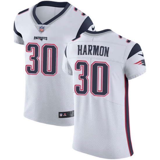 Men's Nike New England Patriots #30 Duron Harmon White Vapor Untouchable Elite Player NFL Jersey - Ujersey