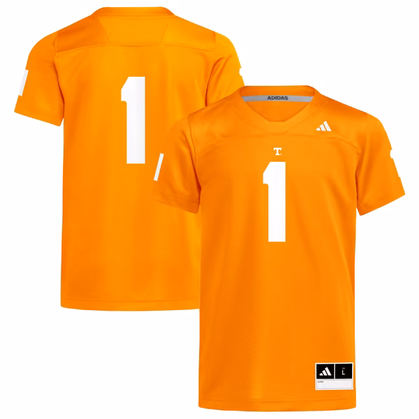 Youth adidas #1 Tennessee Orange Tennessee Volunteers Replica Football Jersey - SUjersey01