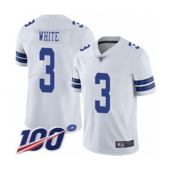 Men's Dallas Cowboys #3 Mike White Vapor Untouchable Limited Player 100th Season Football Jersey - Ujersey