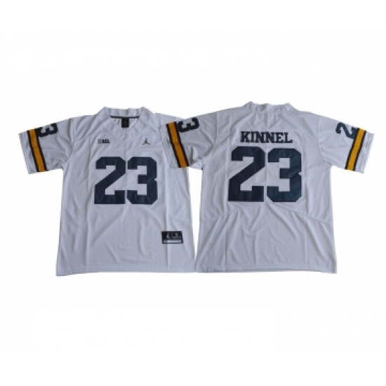 Michigan Wolverines 23 Tyree Kinnel White College Football Jersey - Ujersey