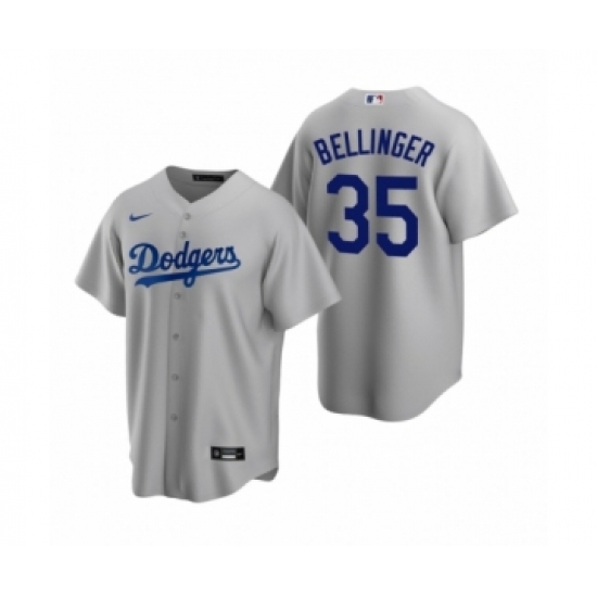 Men's Los Angeles Dodgers #35 Cody Bellinger Nike Gray Replica Alternate Jersey - Ujersey