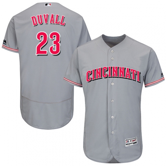 Men's Majestic Cincinnati Reds #23 Adam Duvall Grey Flexbase Authentic Collection MLB Jersey - Ujersey