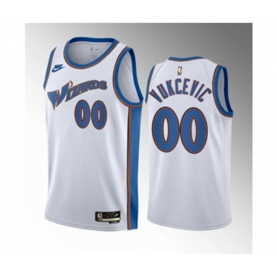 Men's Washington Wizards #00 Tristan Vukcevic White 2023 Draft Classic Edition Stitched Jersey - Ujersey