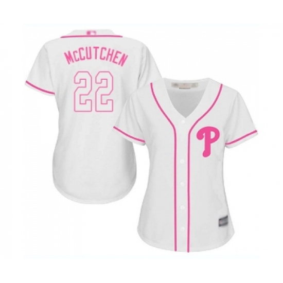 Women's Philadelphia Phillies #22 Andrew McCutchen Replica White Fashion Cool Base Baseball Jersey - Ujersey