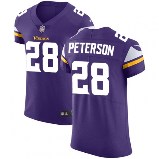 Men's Nike Minnesota Vikings #28 Adrian Peterson Purple Team Color Vapor Untouchable Elite Player NFL Jersey - Ujersey