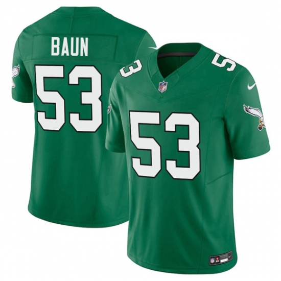 Men's Philadelphia Eagles #53 Zack Baun Kelly Green 2025 F.U.S.E. Vapor Untouchable Limited Football Stitched Jersey - Ujersey