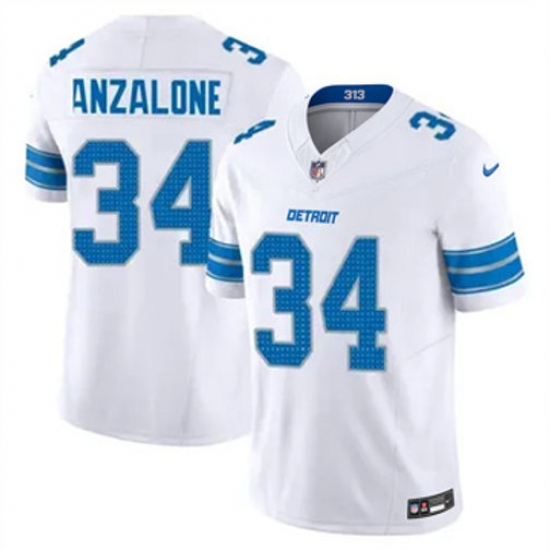 Youth Detroit Lions #34 Alex Anzalone White Vapor Stitched Nike NFL Jersey - Ujersey