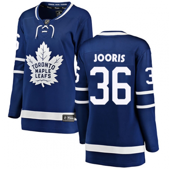 Women's Toronto Maple Leafs #36 Josh Jooris Authentic Royal Blue Home Fanatics Branded Breakaway NHL Jersey - Ujersey