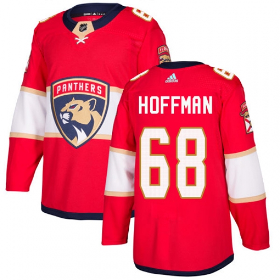 Men's Adidas Florida Panthers #68 Mike Hoffman Authentic Red Home NHL Jersey - Ujersey