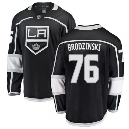 Youth Los Angeles Kings #76 Jonny Brodzinski Authentic Black Home Fanatics Branded Breakaway NHL Jersey - Ujersey