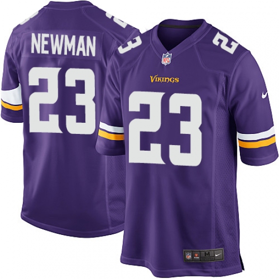 Men's Nike Minnesota Vikings #23 Terence Newman Game Purple Team Color NFL Jersey - Ujersey