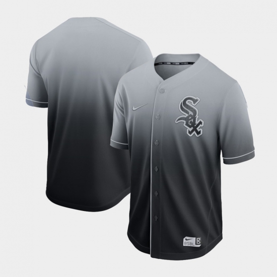 Men's Nike Chicago White Sox Blank Grey Fade Jersey - Ujersey
