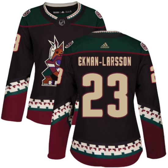 Women's Adidas Arizona Coyotes #23 Oliver Ekman-Larsson Premier Black Alternate NHL Jersey - Ujersey