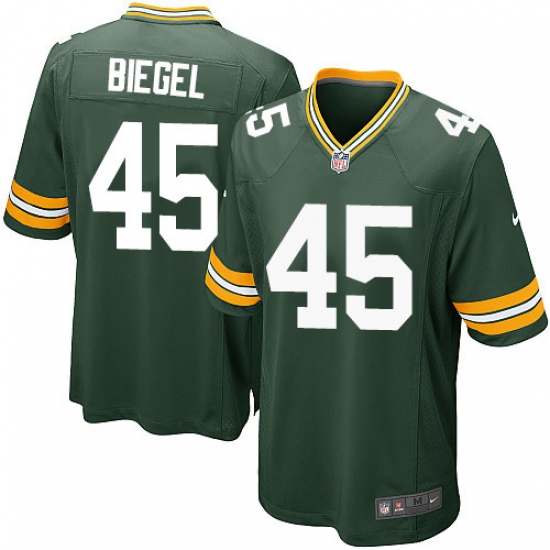 Men's Nike Green Bay Packers #45 Vince Biegel Game Green Team Color NFL Jersey - Ujersey