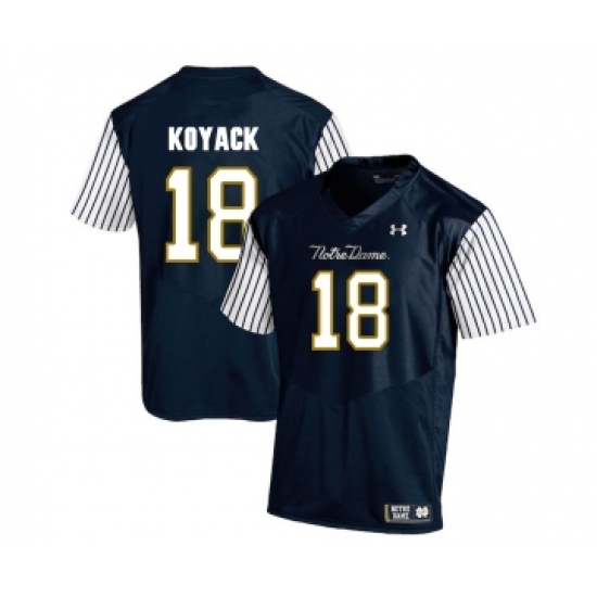 Notre Dame Fighting Irish 18 Ben Koyack Navy College Football Jersey - Ujersey