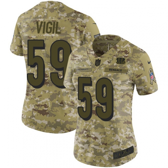Women's Nike Cincinnati Bengals #59 Nick Vigil Limited Camo 2018 Salute to Service NFL Jersey - Ujersey