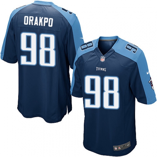 Men's Nike Tennessee Titans #98 Brian Orakpo Game Navy Blue Alternate NFL Jersey - Ujersey